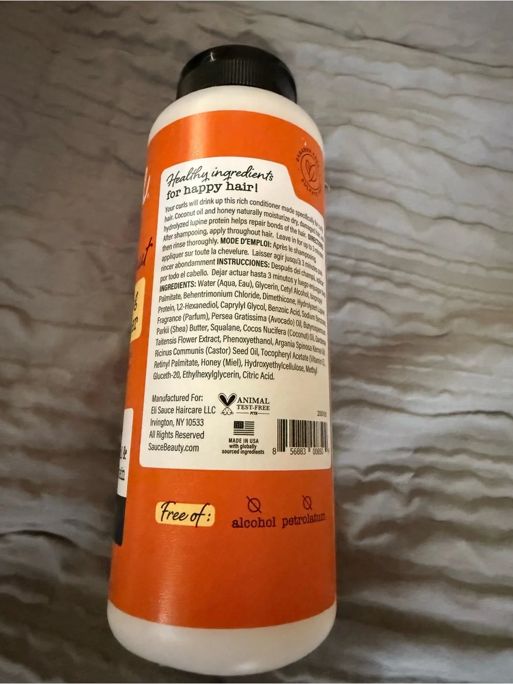Honey & Coconut Oil Hair Conditioner — Orange Nourishing Formula